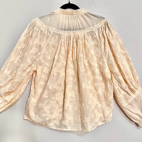 NWOT Rebecca Taylor Beige/Crème Floral Top-Stitching Blouse MSRP$350 - Picture 16 of 16